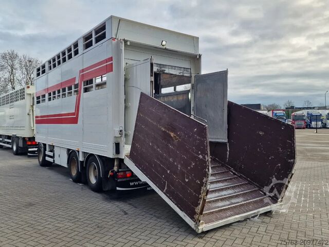 Viehtransport Samro 3 axle - 2 deck livestock - Lifting roof - Regn...
