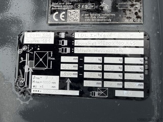 Electric 4-wheel forklift Linde E20PH-02