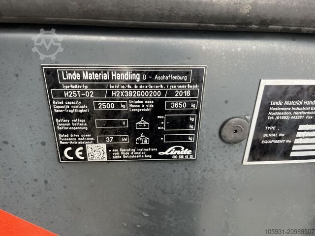 LPG Forklifts Linde H25T-02
