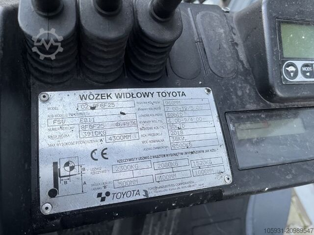 LPG Forklifts Toyota 8FGF25