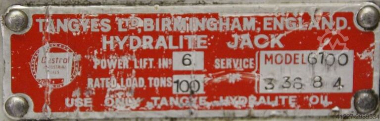 Hand hydraulic pump with cylinder Tangyes 100 Tonnen