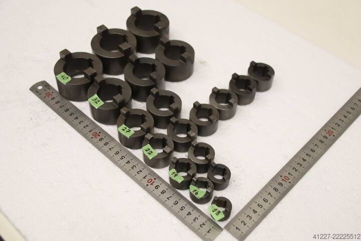 Drive rings for milling arbor, 19 pieces unbekannt Ø 13 bis 40 mm
