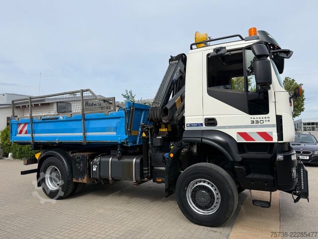 Dreiseitenkipper LKW IVECO Trakker 330 4x4 Meiller Kipper+Hiab 088B-2 Funk