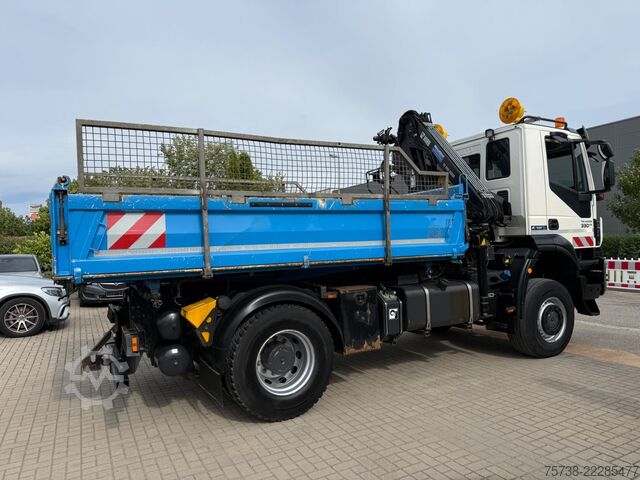 Dreiseitenkipper LKW IVECO Trakker 330 4x4 Meiller Kipper+Hiab 088B-2 Funk