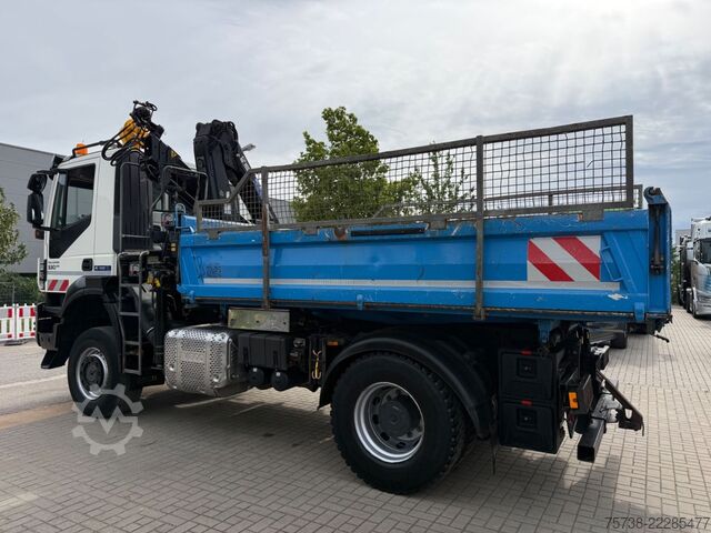Dreiseitenkipper LKW IVECO Trakker 330 4x4 Meiller Kipper+Hiab 088B-2 Funk