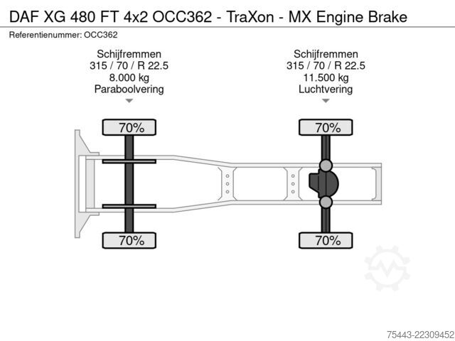 Standard-SZM DAF XG 480 FT 4x2 OCC362 - TraXon - MX Engine Brake