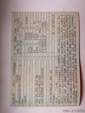 Dreiseitenkipper LKW MAN TGA 26.400 Dreiseitenkipper Meiller49