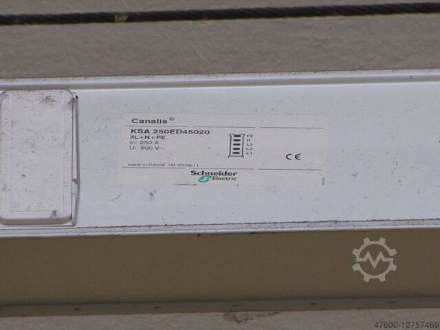 Conductor rail 250A Schneider Telemecanique KSA Bestand 75m KSA 250A incl Zubehör Abgangskästen etc