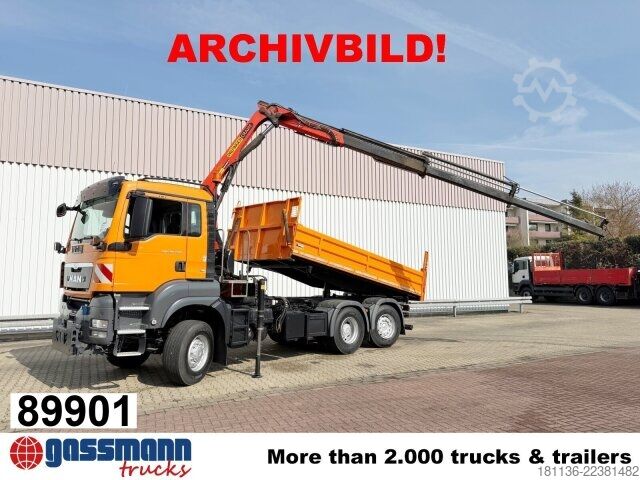 Tipper truck MAN TGS 28.400 6X4-4 BL, Kran,