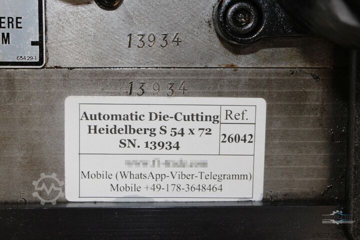 Stanzzylinder / Automatic DIE-Cutter Cylinder Heidelberg S
