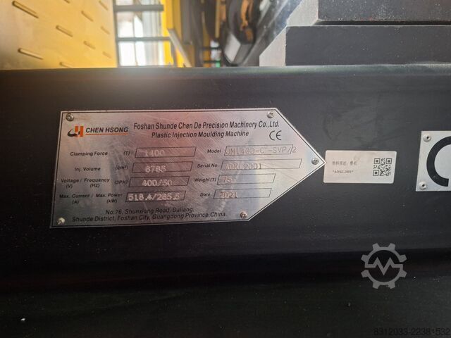 Plastic injection molding machine CHEN HSONG JM1400-C3-SVP/2