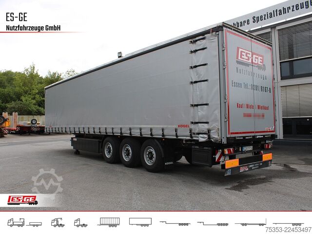 Open semitrailer with tarp KÖGEL Kögel Cargo Pritschensattelanhänger