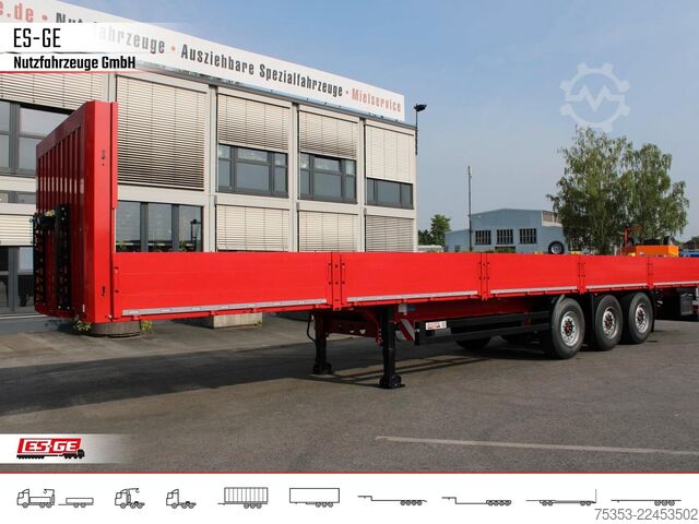 Working platform semitrailer KÖGEL 3-Achs-Mega Chassis, Bordwände