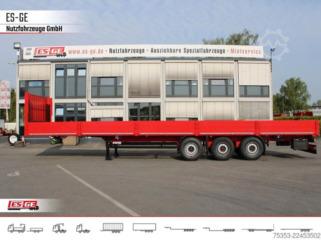 Working platform semitrailer KÖGEL 3-Achs-Mega Chassis, Bordwände