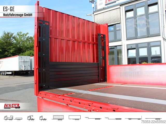 Working platform semitrailer KÖGEL 3-Achs-Mega Chassis, Bordwände