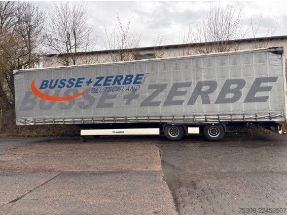 Open semitrailer with tarp KRONE SZ Mega mit 435/50R19,5 Bereifung - Edscha - SAF