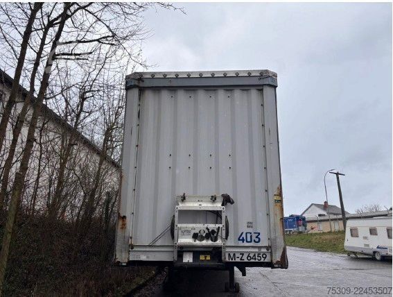 Open semitrailer with tarp KRONE SZ Mega mit 435/50R19,5 Bereifung - Edscha - SAF