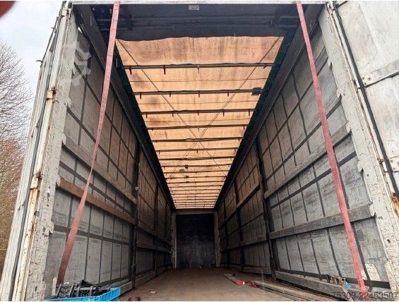 Open semitrailer with tarp KRONE SZ Mega mit 435/50R19,5 Bereifung - Edscha - SAF