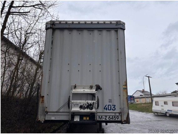 Open semitrailer with tarp KRONE SZ Mega mit 435/50R19,5 Bereifung - Edscha - SAF
