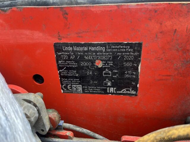 Electric Pallet Truck Linde T20AP