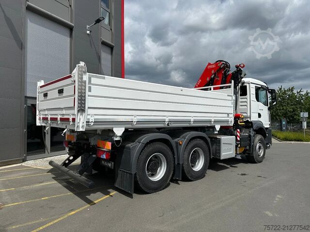 3-Seiten-Kipper MAN TGS 26.480 6x4 Krankipper Fassi F255.A.2.24