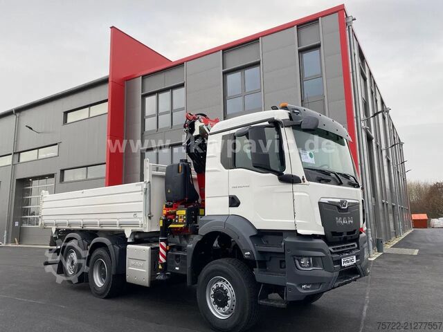 3-Seiten-Kipper MAN TGS 28.480 6x4-4 Krankipper Fassi F195A.2.24