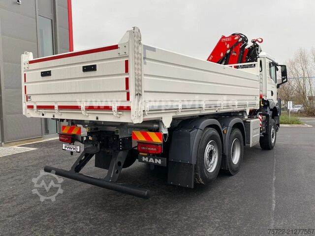 3-Seiten-Kipper MAN TGS 28.480 6x4-4 Krankipper Fassi F195A.2.24