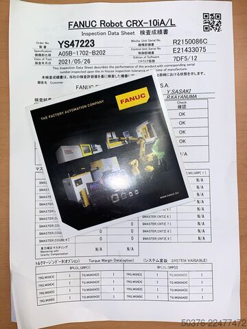 FANUC CRX-10iA/L Cobot (05/2021) – 10 kg / 1.418 mm – 1. Eigentümer, wenig genutzt – Fanuc - Japan FANUC CRX-10iA/L cobot (05/2021) – 10 kg / 1418 mm – 1e eigenaar, low use –