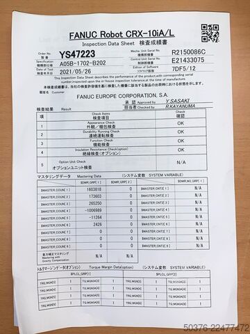 FANUC CRX-10iA/L cobot (05/2021) – 10 kg / 1418 mm – 1e eigenaar, low use – Fanuc - Japan FANUC CRX-10iA/L cobot (05/2021) – 10 kg / 1418 mm – 1e eigenaar, low use –