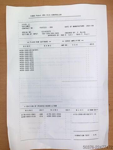 FANUC CRX-10iA/L cobot (05/2021) – 10 kg / 1418 mm – 1e eigenaar, low use – Fanuc - Japan FANUC CRX-10iA/L cobot (05/2021) – 10 kg / 1418 mm – 1e eigenaar, low use –