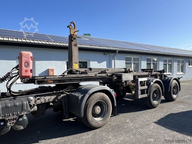 Tipper semitrailer krampe SHL20 Abrollkipper Hyva 1 Knick/Tele