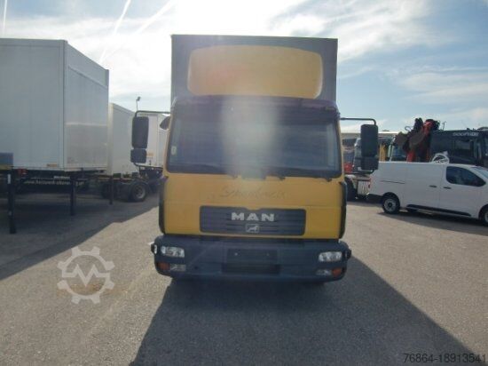 Flatbed truck with tarp MAN LE 12.220 PLANE, LBW, MANUAL