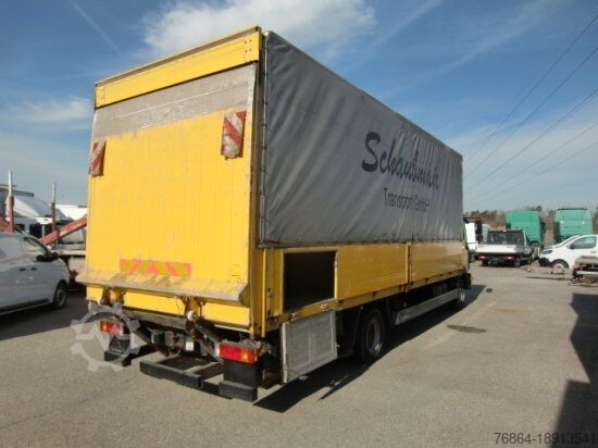 Flatbed truck with tarp MAN LE 12.220 PLANE, LBW, MANUAL