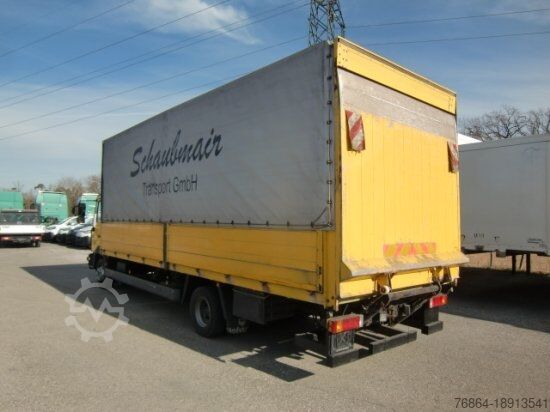 Flatbed truck with tarp MAN LE 12.220 PLANE, LBW, MANUAL