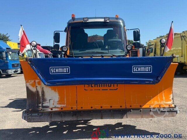 Dreiseitenkipper LKW Unimog U400 238PS Winterdienst + Streuer + 3m Schild