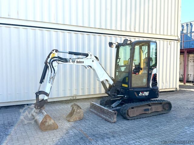 Minibagger BOBCAT E26 / 2021 BJ / 2 x Löffel / 1.665 H