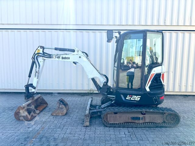 Minibagger BOBCAT E26 / 2021 BJ / 2 x Löffel / 1.665 H