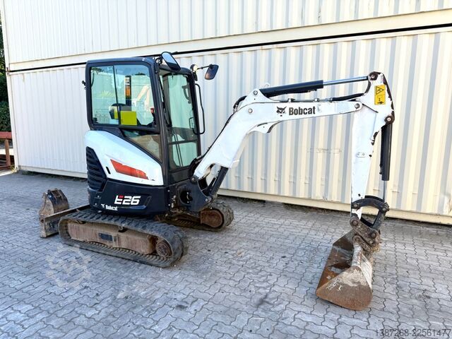 Minibagger BOBCAT E26 / 2021 BJ / 2 x Löffel / 1.665 H