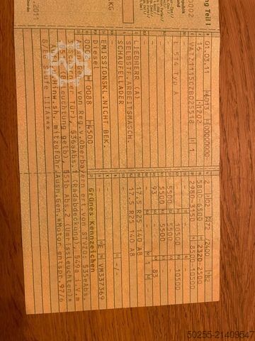 Wheel loader LIEBHERR L 514 kein 509 524 original Stunden