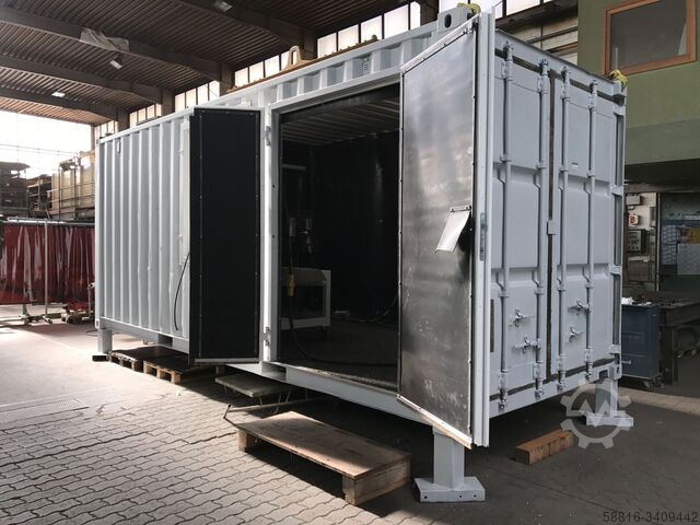 Strahlcontainer Containerstrahlanlage Oliver Fritz GmbH & Co. KG Side Door Open