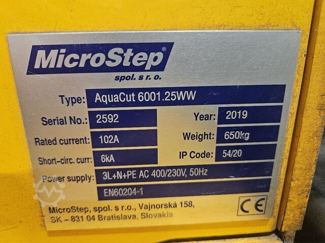 Waterjet cutting machine Microstep Aquacut 6001.25WW