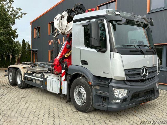 Autokran MERCEDES-BENZ ACTROS 2546 6x2 Abrollkip Kran Palfinger Q150Z95