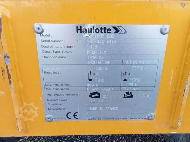Scissor Lift Haulotte Optimum 8
