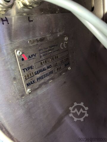 105 GPH @ 11600 APV/SPX Flow Model R15-18.56 Stainless Steel Homogenizer APV R15-18.56