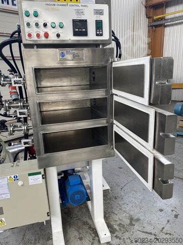 8 Sq. Foot, 3 Shelves Calmic Eurovent Stainless Steel Vacuum Shelf Dryer Stainless Steel Vacuum Shelf Dryer 8 Sq. Foot