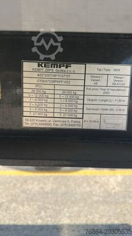 Kipper Auflieger KEMPF SKM 39 ALU-KASTENMULDE 55M³ ROLLPLANE