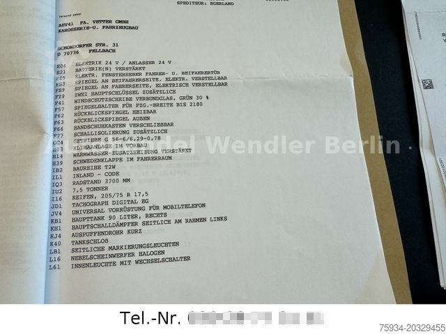 High top van MERCEDES-BENZ Vario 818D Diffsperre/Klima/Standh/Luftfed Euro4