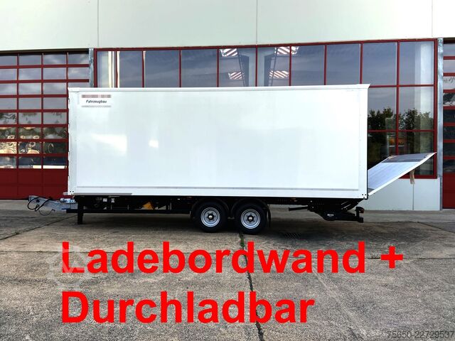 Kofferanhänger Möslein TK0105D-L Weiß  Tandem Koffer, Ladebordwand 1,5 t + DurchladbarNeufahrzeug --