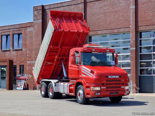 Kipper Scania T124-420 6x4 - Tipper - Retarder - Full steel -...