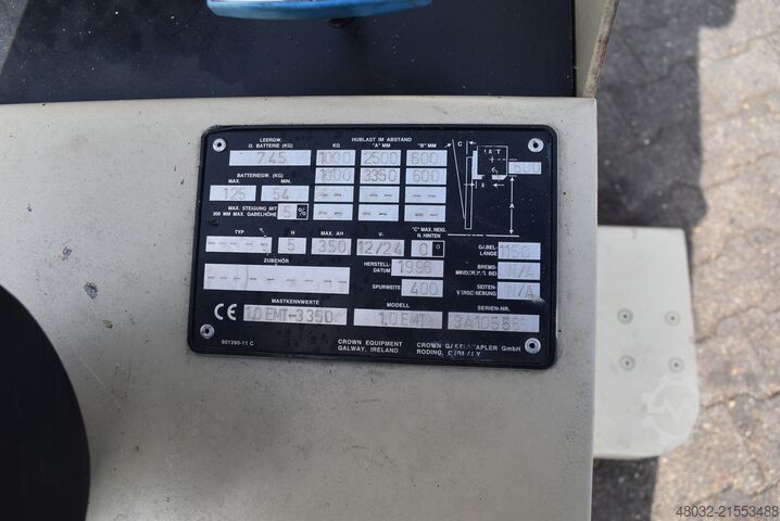 Hochhubwagen Crown 1 EMT